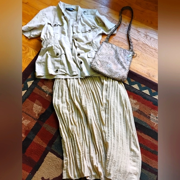 ⚜️ OUT OF AFRICA 🌍 KENYA COLLECTION LINEN/COTTON CAMP SHIRT 1987 VNVC - Picture 3 of 16